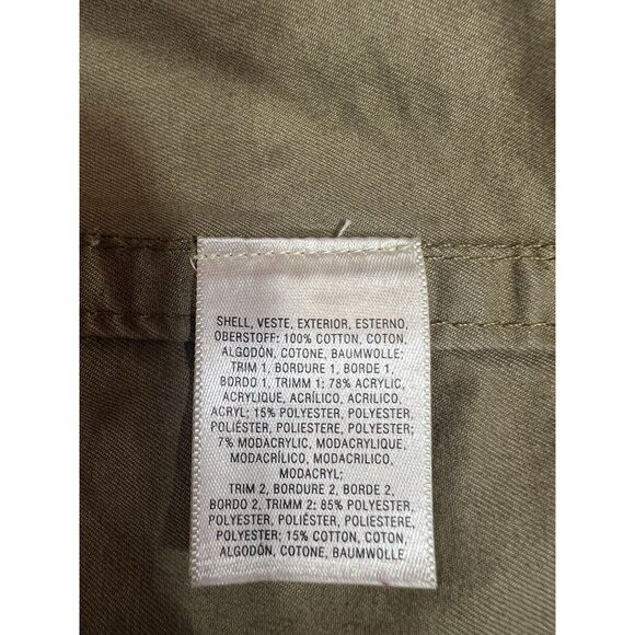 ANTHROPOLOGIE Faux Fur-Trimmed Field Parka Jacket Size XS Green Retail $188 - Picture 14 of 16